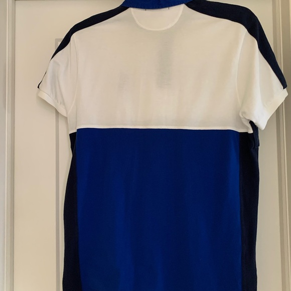 Ralph Lauren Men's Blue and White Polo Shirt
Zipper front- 100% cotton - Picture 2 of 5